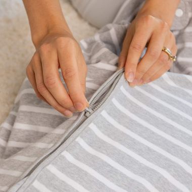 Sleep Bag, Sack for Baby, 2 Pack, Breathable Wearable Blanket Swaddle for Newborns and Toddlers, Cute and Comfortable Onesie, Cotton Softness by Comfy Cubs (Grey, Medium). View a larger version of this product image.