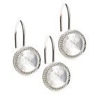 Alternate image 1 for Carnation Home Fashions "Caroline" Bejeweld Resin Shower Curtain Hooks - 1.5" x 1.5", Clear