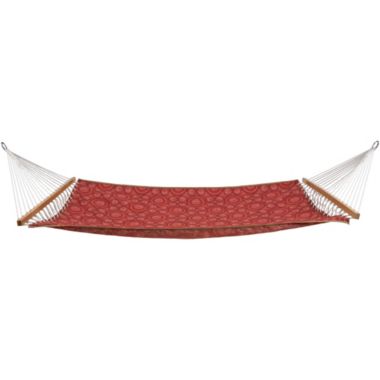Algoma 82" x 55" Weather Resistant Red and White Reversible Quilted Double Hammock. View a larger version of this product image.