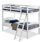 Slickblue Hardwood Twin Bunk Beds with Individual Kid Bed Ladder