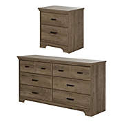 South Shore  Versa 6-Drawer Double Dresser and Nightstand Set