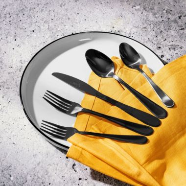 Stravidia 20 Piece Flatware set in Black Stainless Steel. View a larger version of this product image.