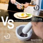 Alternate image 2 for Eggracks By Global Phoenix Electric Salt Pepper Grinder with Coarseness Stainless