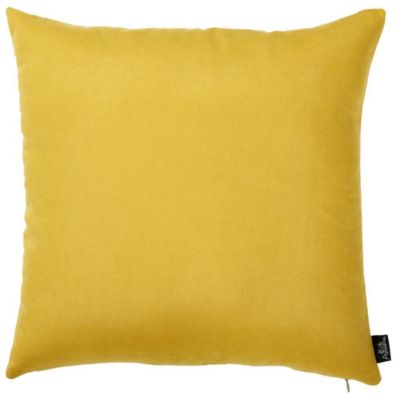 The Pillow Collection Eir Zigzag Yellow Slub Down Filled Throw Pillow 