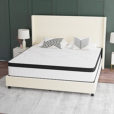 Emma and Oliver Asteria Extra Firm 12" Hybrid Mattress in a Box with CertiPUR-US Certified Foam, Pocket Spring Core & Knit Fabric Top for All Sleep Positions - King. View a larger version of this product image.