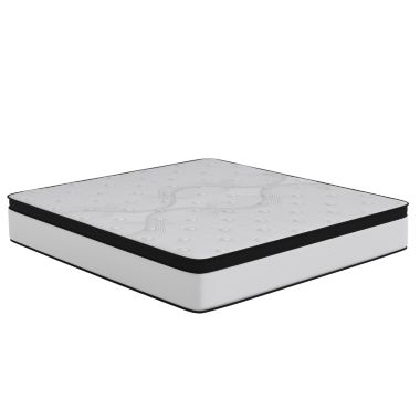 Emma and Oliver Asteria Extra Firm 12" Hybrid Mattress in a Box with CertiPUR-US Certified Foam, Pocket Spring Core & Knit Fabric Top for All Sleep Positions - King. View a larger version of this product image.