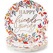 Sparkle and Bash Happy Friendsgiving Rose Gold Paper Plates (10 Inches, 24 Pack)