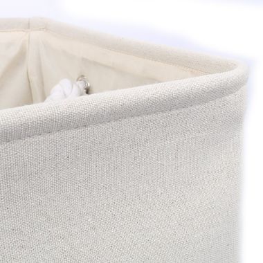 Unique Bargains Collapsible Fabric Storage Basket Bins with Dual Handles, Foldable Toy Bins for Laundry Clothes Storage, Reusable Organizer for Bedroom Office Closet Shelves Royal Blue+White Medium. View a larger version of this product image.