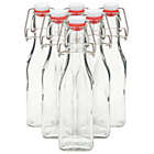 Alternate image 1 for Juvale 8 oz Swing Top Glass Bottles with Stoppers for Juicing, Vanilla, Sauces, Oils (6 Pack plus Cleaning Brush)
