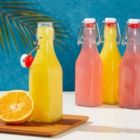 Alternate image 3 for Juvale 8 oz Swing Top Glass Bottles with Stoppers for Juicing, Vanilla, Sauces, Oils (6 Pack plus Cleaning Brush)