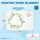 Alternate image 1 for Farmlyn Creek Baby Growth Blanket with Small Wreath for Monthly Milestones (40 x 27.5 in) White