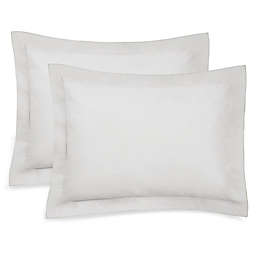 SHOPBEDDING White Pillow Sham, Standard Size Pillow Cover Decorative Tailored Pillowcase Set of 2 By Blissford