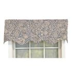 Alternate image 0 for RLF Home Stella Paisley Regal Valance Navy. 3" Rod Pocket 50"W x 17"L