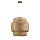 Alternate image 0 for ELE Light & Decor Drusilla 1-Light Brown Pendant Design Pendant Light with Rattan Shade