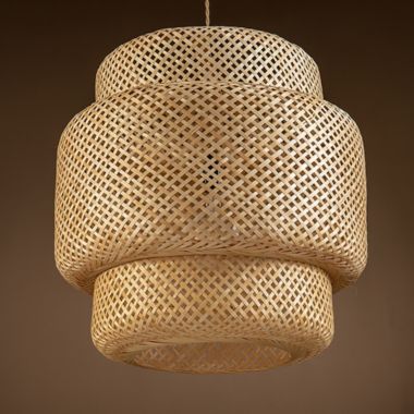 ELE Light & Decor Drusilla 1-Light Brown Pendant Design Pendant Light with Rattan Shade. View a larger version of this product image.