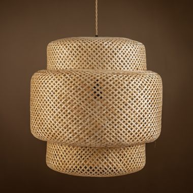 ELE Light & Decor Drusilla 1-Light Brown Pendant Design Pendant Light with Rattan Shade. View a larger version of this product image.