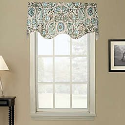 Ellis Curtain Paisley Prism 2-Piece High Quality Classic Natural Print Swag Lined Duchess Window Valance - 100x30