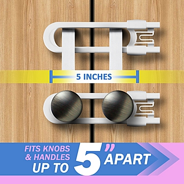 Jool Baby Products Sliding Cabinet Locks, U Shape, for Knobs, Handles, Doors (8 Pack). View a larger version of this product image.