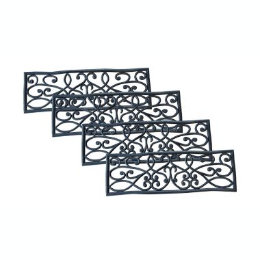 AmeriHome Rubber Scrollwork Stair Tread - 4 Pack. View a larger version of this product image.