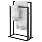 Alternate image 3 for mDesign Tall Metal Bathroom Freestanding Towel Storage Rack Holder