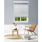 Alternate image 1 for Linen Avenue Custom Cordless Faux Wood Blind White, 36" W x 60" H Partial Inside Mount