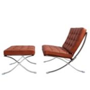 Furniture TENGYE furniture Barcelona chair with ottoman