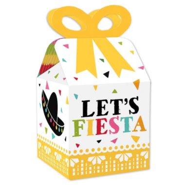Big Dot of Happiness Let's Fiesta - Square Favor Gift Boxes - Fiesta Bow Boxes - Set of 12. View a larger version of this product image.