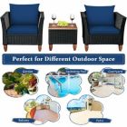 Alternate image 2 for Costway 3 Pieces Outdoor Patio Rattan Furniture Set