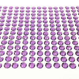 Wrapables 6mm Crystal Diamond Adhesive Rhinestones, 500 pieces / Light Purple