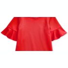 Alternate image 1 for Ralph Lauren Little Girl's Ponte Roma Bell Sleeve Dress Red Size 6X