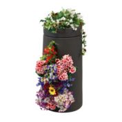 Good Ideas Antebellum 3-in-1 Vertical Garden Composter with Removable Self-Draining Planter Top - Dark Brown