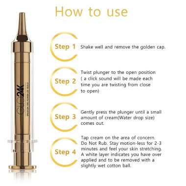 GLO24K Instant Facelift Cream with 24k Gold, Hyaluronic Acid, Peptides, and Vitamins, A,C,E. A Powerful Non-Invasive & Easy Alternative to Injections. View a larger version of this product image.