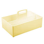 mDesign Nursery Plastic Divided Storage Tote Caddy, Large
