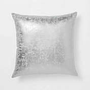 Dormify Crackle Metallic Throw Pillow 18" x 18" Nickel/Silver