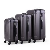 Stock Preferred 3-Piece 20"/24"/28" Expandable Travel Suitcase Set with Code Lock in Gray