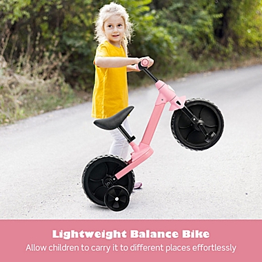 Slickblue 4-in-1 Kids Training Bike Toddler Tricycle with Training Wheels and  Pedals-Pink. View a larger version of this product image.
