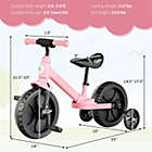 Alternate image 2 for Slickblue 4-in-1 Kids Training Bike Toddler Tricycle with Training Wheels and  Pedals-Pink