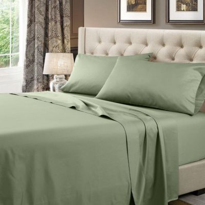 Details about   Egyptian Cotton Fitted Sheet Mattress Cover Dark Green Bedding Linens Bed Sheets 