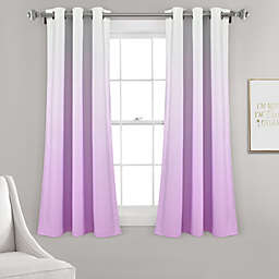 Mia Ombre Insulated Grommet Blackout Window Curtain Panels Lavender 38X63 Set