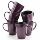 Alternate image 0 for Elama Mulberry 14 oz Stoneware Mugs in Purple, Set of 6