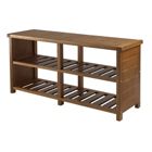 Alternate image 0 for Keystone Bench, 2-Tier Shoe Storage, Teak