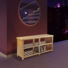 Alternate image 2 for Keystone Bench, 2-Tier Shoe Storage, Teak