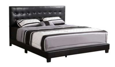 Passion Furniture Caldwell Black Queen Panel Bed