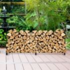 Alternate image 3 for Hooya Imp.& Exp.  8 Feet Outdoor Steel Firewood Log Rack