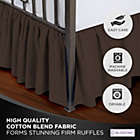 Alternate image 3 for SHOPBEDDING Ruffled Bed Skirt with Split Corners - Twin, Brown, 21 Inch Drop Cotton Blend Bedskirt (Available in 14 Colors) - Blissford Dust Ruffle.