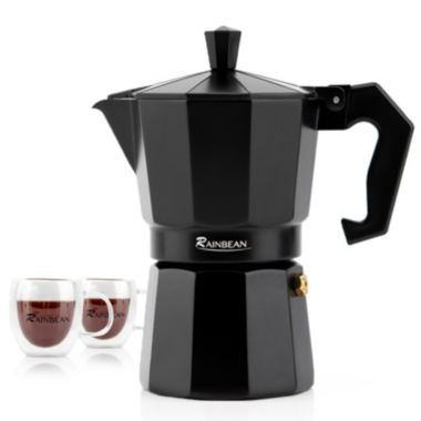 RAINBEAN Stainless Steel 6-Cup Stovetop Espresso Maker. View a larger version of this product image.