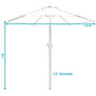 Alternate image 3 for Sunnydaze Outdoor Aluminum Patio Umbrella with Polyester Canopy and Tilt and Crank Shade Control - 7.5&#39; - Red