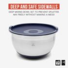 Alternate image 1 for Chef Pomodoro Stainless Steel Mixing Bowls with Lids, 3 Piece Set (1.5Qt, 3Qt, 5Qt) Navy