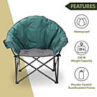 Alternate image 2 for Arrowhead Outdoor Oversized Folding Camping Chair w/ External Pocket in Green