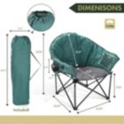 Alternate image 3 for Arrowhead Outdoor Oversized Folding Camping Chair w/ External Pocket in Green